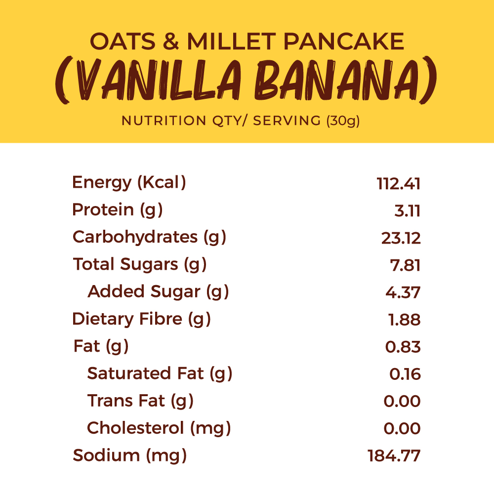 Foodstrong Oats And Millets Vanilla Banana Pancake Mix | 250 G | Pack Of 2